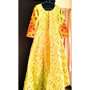 A long ethnic designer gown